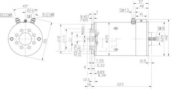 MAHLE ORIGINAL MM 229 Electric Motor